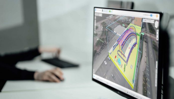 engineer working off of a computer monitor on a project utilizing Bentley's Digital Twin ProjectWise software